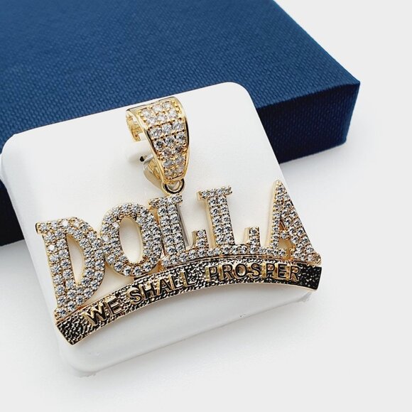 "14K Gold Plated Cubic Zircon Pendant, INUS1BR072 - Picture 6 of 9